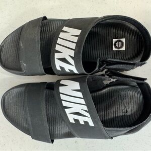 Nike Black and White Slide Sandals